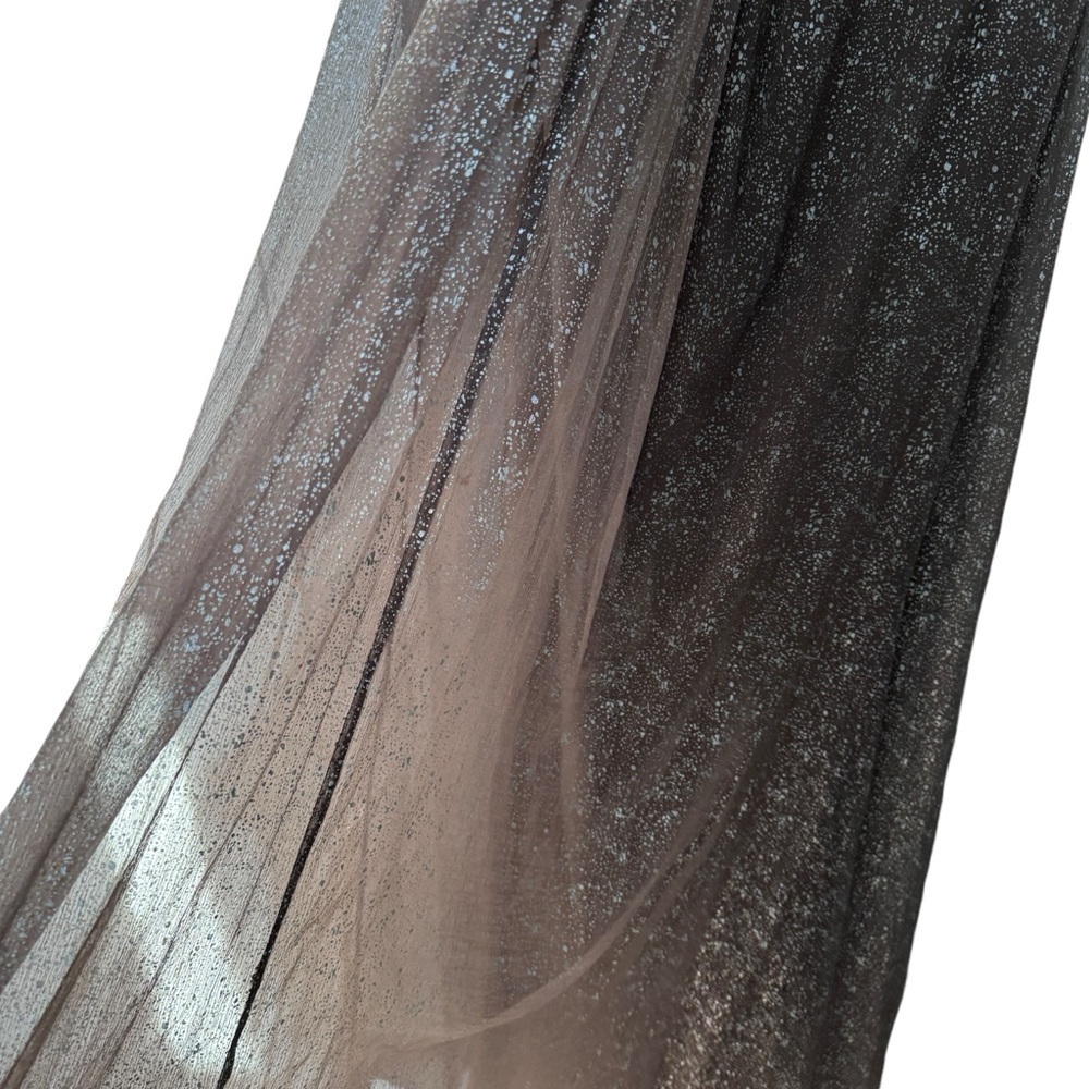 Y2K Terani Couture Bow Beaded Sequin Dress Wedding Bridesmaid Formal Brown Sz 8 - Picture 7 of 12